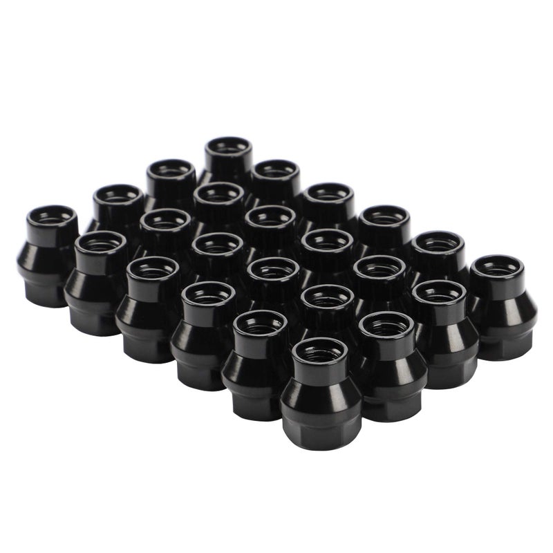 FLYCLE 12x1.5 Extended (ET) Lug Nuts, 24PCS M12x1.5 Black Open Ended Lug Nuts 7mm Shank for Tacoma 4runner FJ Cruiser Aftermarket Wheels - Image 1